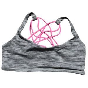 EUC Lululemon Gray and Pink Sport Bra Size 12